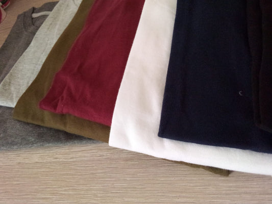 حزمة عدد 5 بلايز نص كم قطن هندي 100% عالي الجودة ماركة Run Be Cotton 100% - 5 PACK - Brando - Basic Clothing for Men