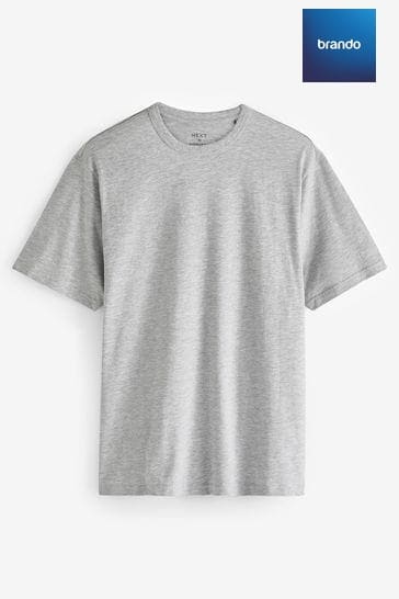 4 Pack-Black/White/Navy/Grey Marl Basic Crew Neck T-Shirts Cotton 100% - Brando - Basic Clothing for Men