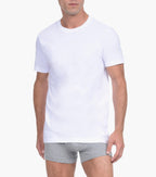100% Cotton Round Neck T-shirts - 6 Pieces - White