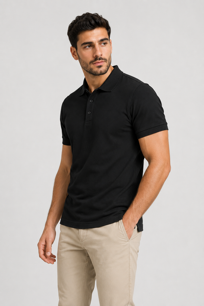بولو رجالي قطن 100% - الألوان الأساسية | RUN BE Premium Polo