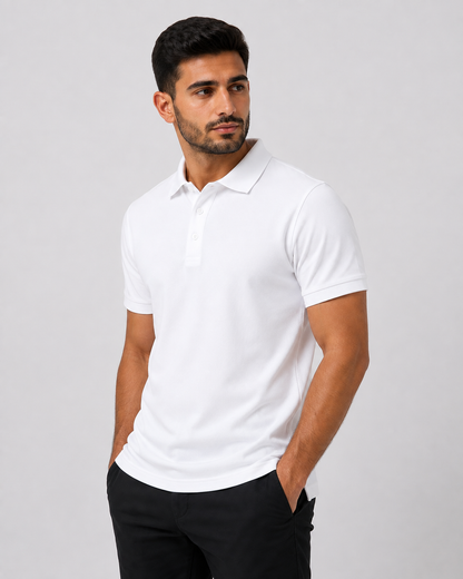 بولو رجالي قطن 100% - الألوان الأساسية | RUN BE Premium Polo