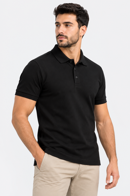 بولو رجالي قطن 100% - الألوان الأساسية | RUN BE Premium Polo