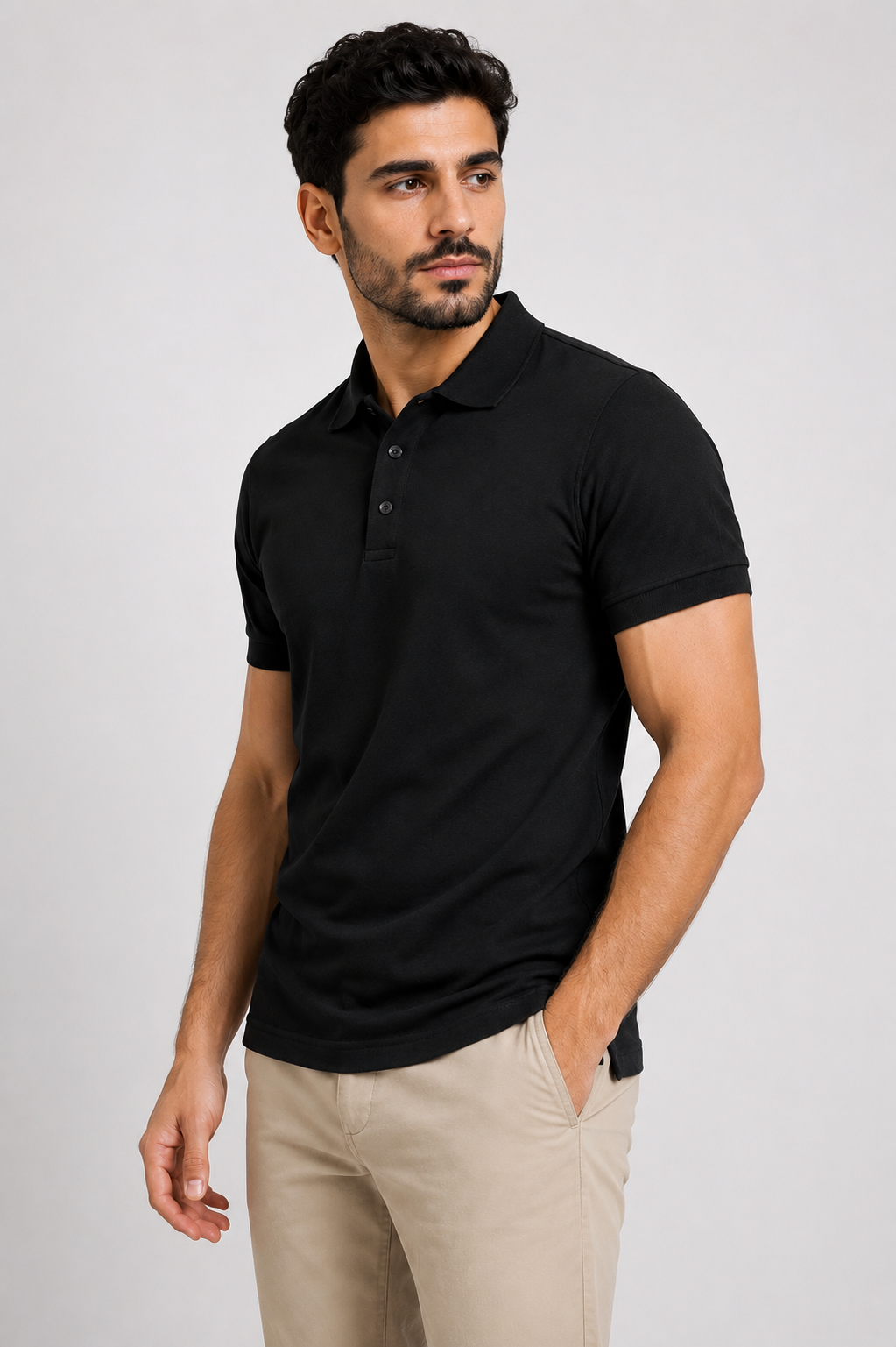 بولو رجالي قطن 100% - الألوان الأساسية | RUN BE Premium Polo