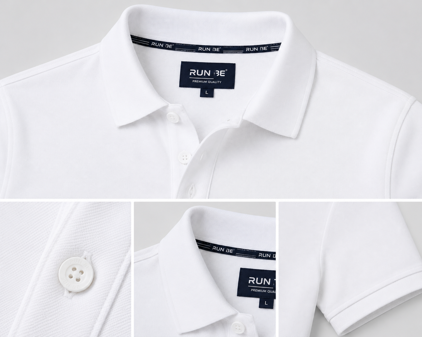 بولو رجالي قطن 100% - الألوان الأساسية | RUN BE Premium Polo