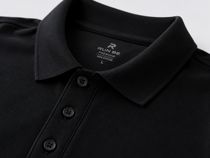 بولو رجالي قطن 100% - الألوان الأساسية | RUN BE Premium Polo