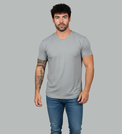 Premium V-Neck Cotton T-Shirt | 4 Pack