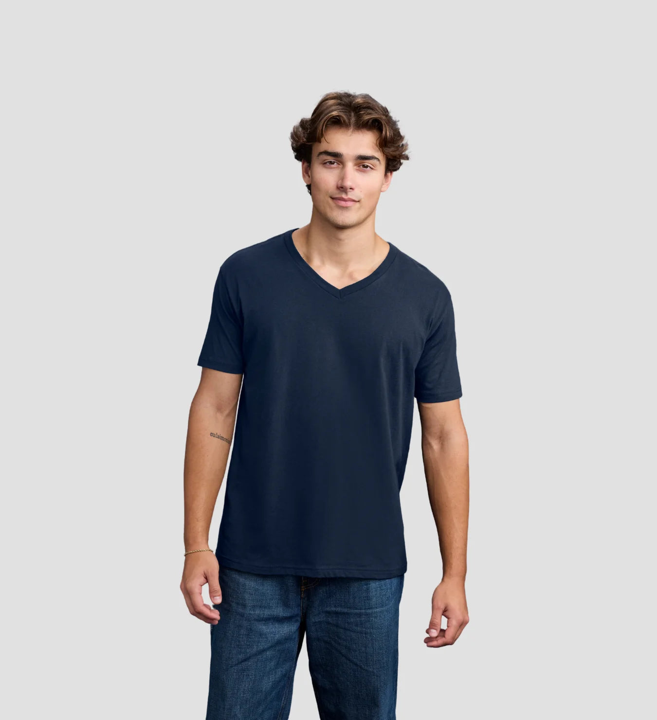 Premium V-Neck Cotton T-Shirt | 4 Pack