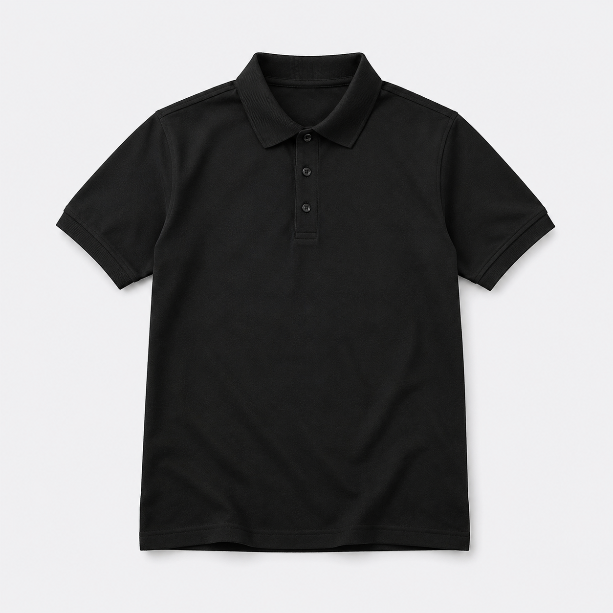 بولو رجالي قطن 100% - أسود | Premium Polo