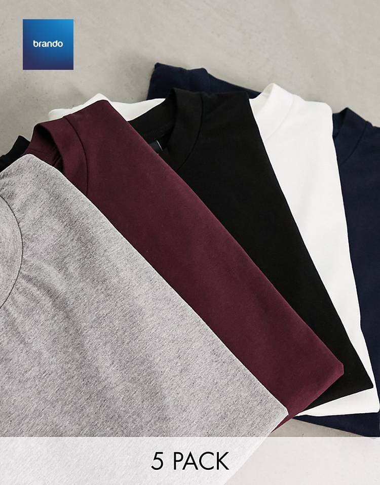 5 Pack - RB 100% Cotton Indian  HIGH QUILITY T-Shirts