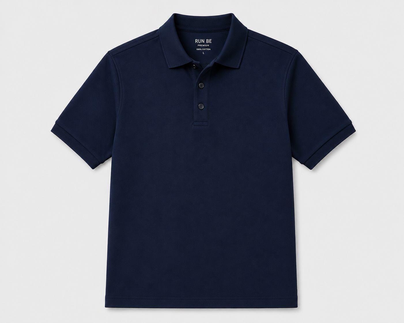 بولو رجالي قطن 100% - كحلي | Premium Polo
