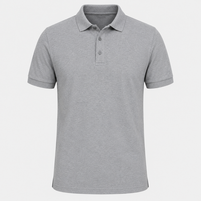 بولو رجالي قطن 100% - سكني | RUN BE   | Premium Polo Gray
