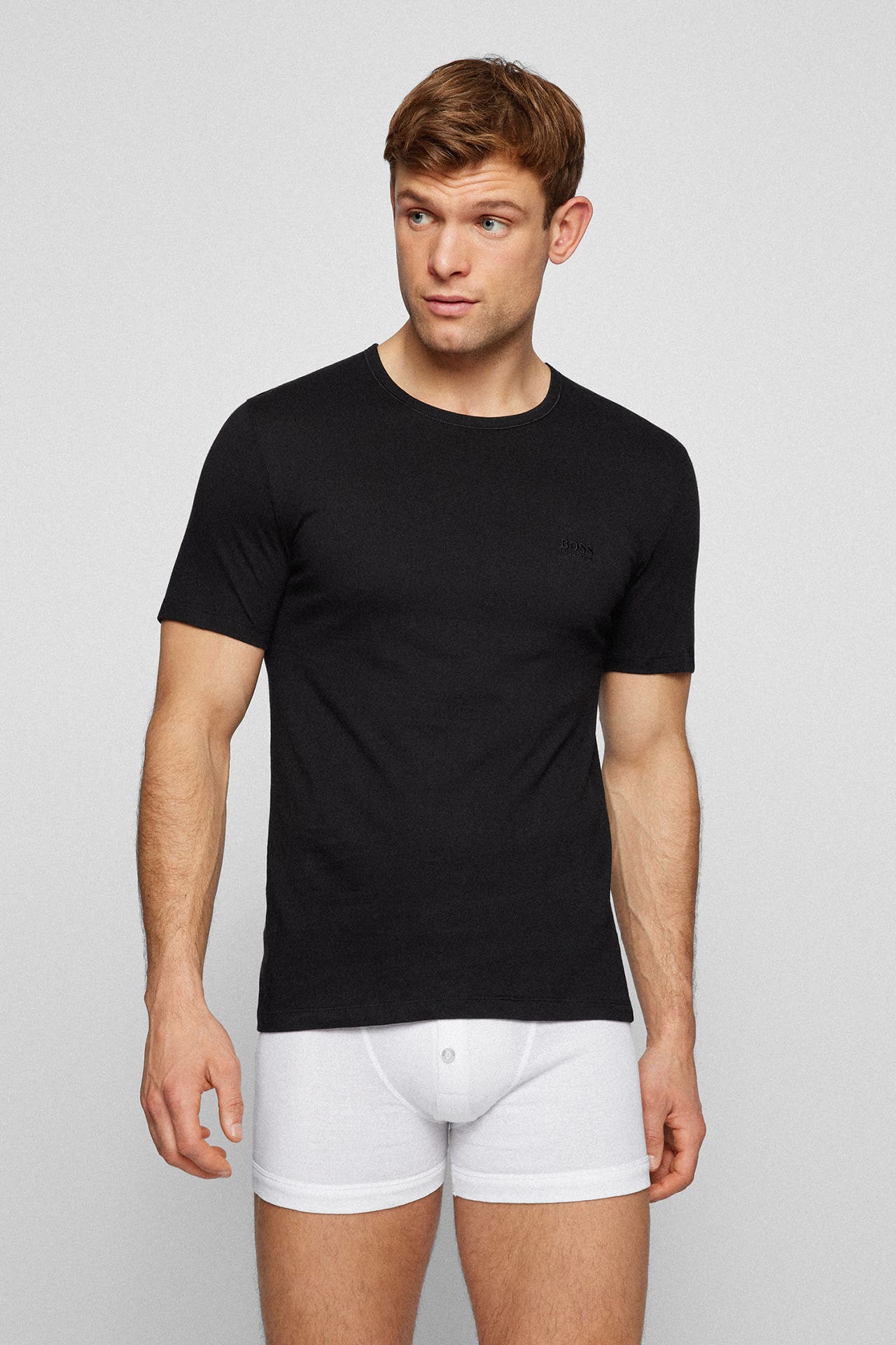 100% Cotton Round Neck T-shirts - 6 Pieces - White