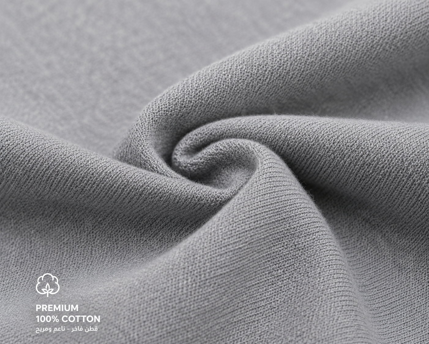بولو رجالي قطن 100% - سكني | RUN BE   | Premium Polo Gray