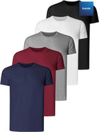 حزمة عدد 5 بلايز نص كم قطن هندي 100% عالي الجودة ماركة Run Be Cotton 100% - 5 PACK - Brando -  Basic Clothing for Men