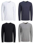 Long Sleeve 100% Cotton T-Shirts 4 Pack- Multi colors - Brando -  Basic Clothing for Men