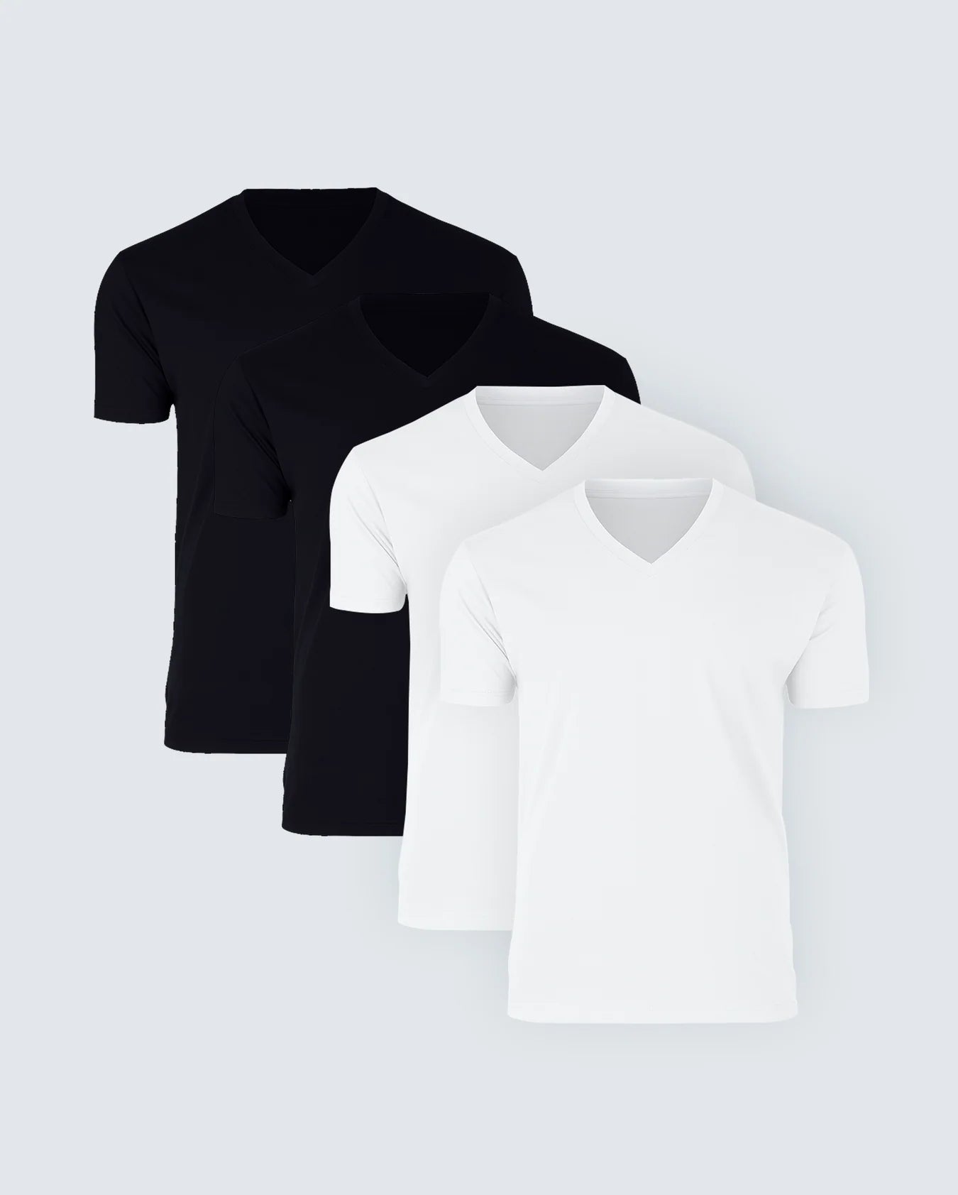 Premium V-Neck Cotton T-Shirt | 4 Pack