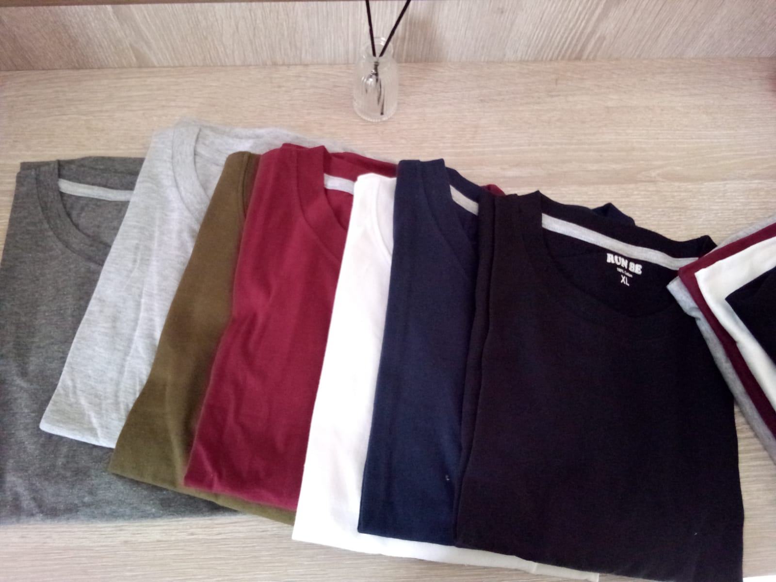حزمة عدد 5 بلايز نص كم قطن هندي 100% عالي الجودة ماركة Run Be Cotton 100% - 5 PACK - Brando -  Basic Clothing for Men