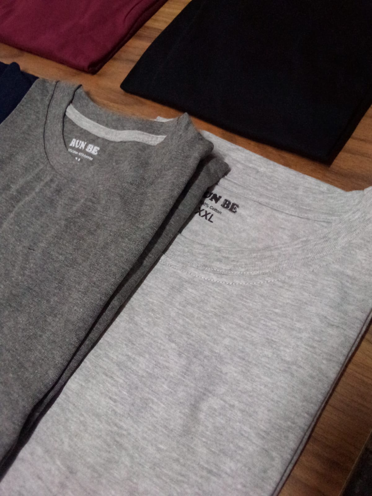 حزمة عدد 5 بلايز نص كم قطن هندي 100% عالي الجودة ماركة Run Be Cotton 100% - 5 PACK - Brando -  Basic Clothing for Men