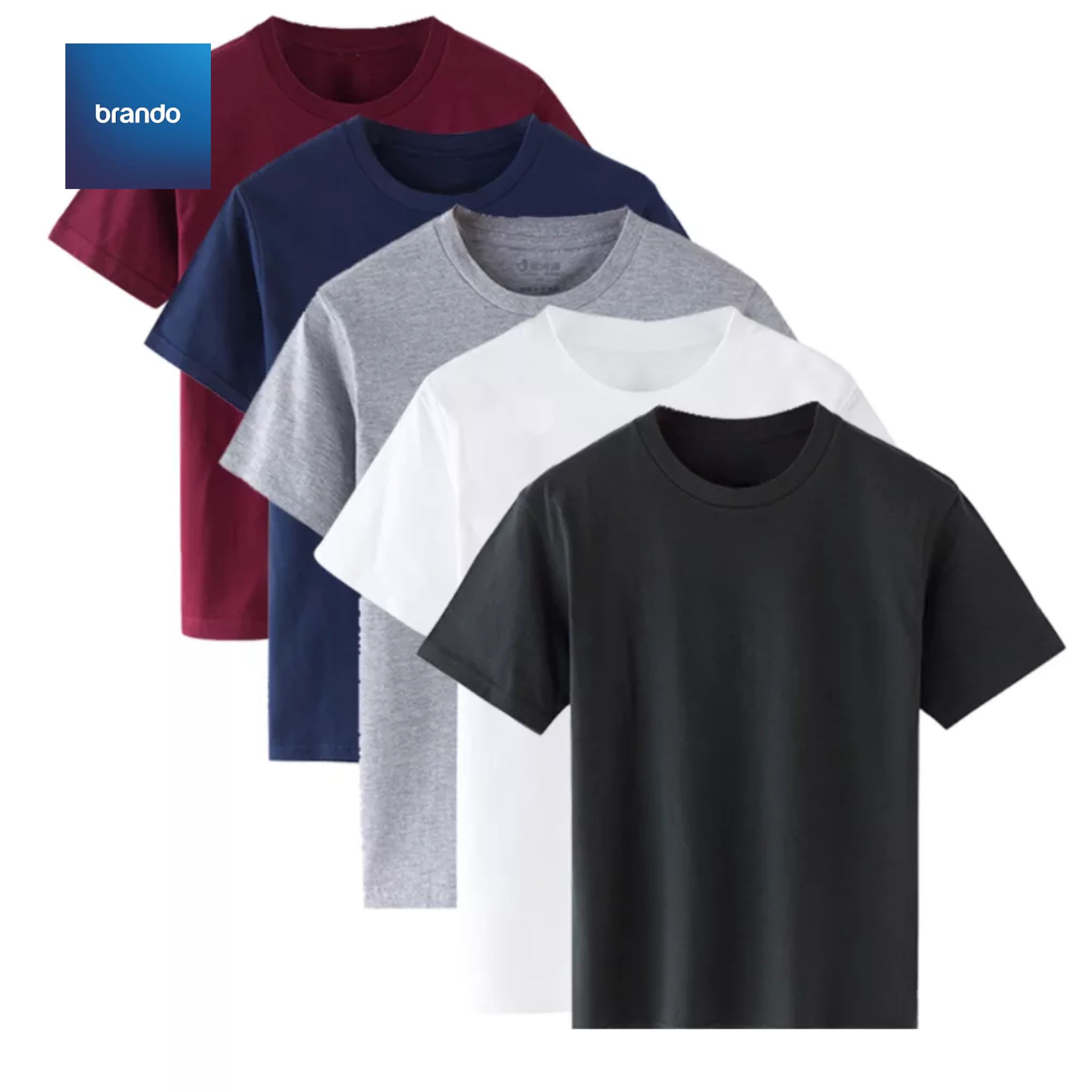 5 Pack - RB 100% Cotton Indian  HIGH QUILITY T-Shirts