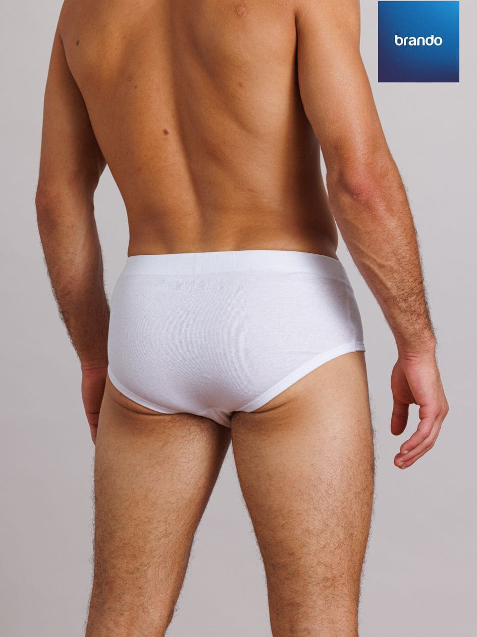 Box of 5 White slip underwear with opening Daniel cool 100% cotton As low as NIS 69 (Copy) - Brando -  Basic Clothing for Men