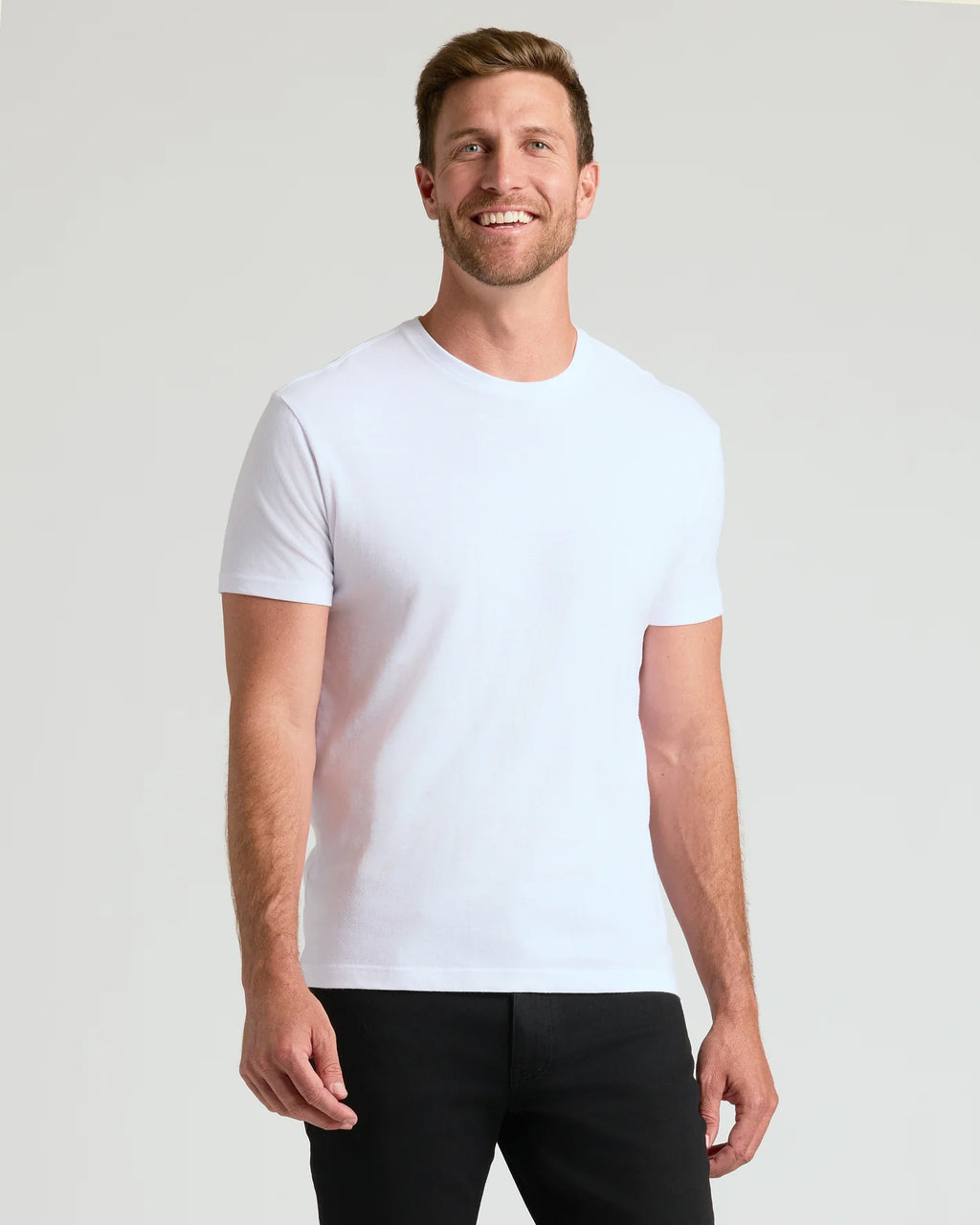 مجموعة عدد 5 - تيشرت قطن 100% عالي الجودة  -(باللون الأبيض)  RB Cotton  100%