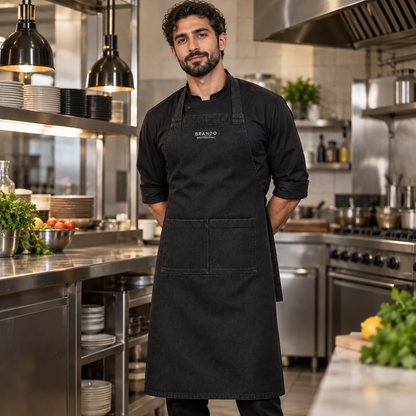 مريول جينز أسود طويل رجالي – المطاعم والمطابخ | BRANDO PROFESSIONAL