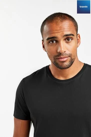 5 Pack - 100% Cotton Regular Underwear T-Shirts-  - black - Brando -  Basic Clothing for Men