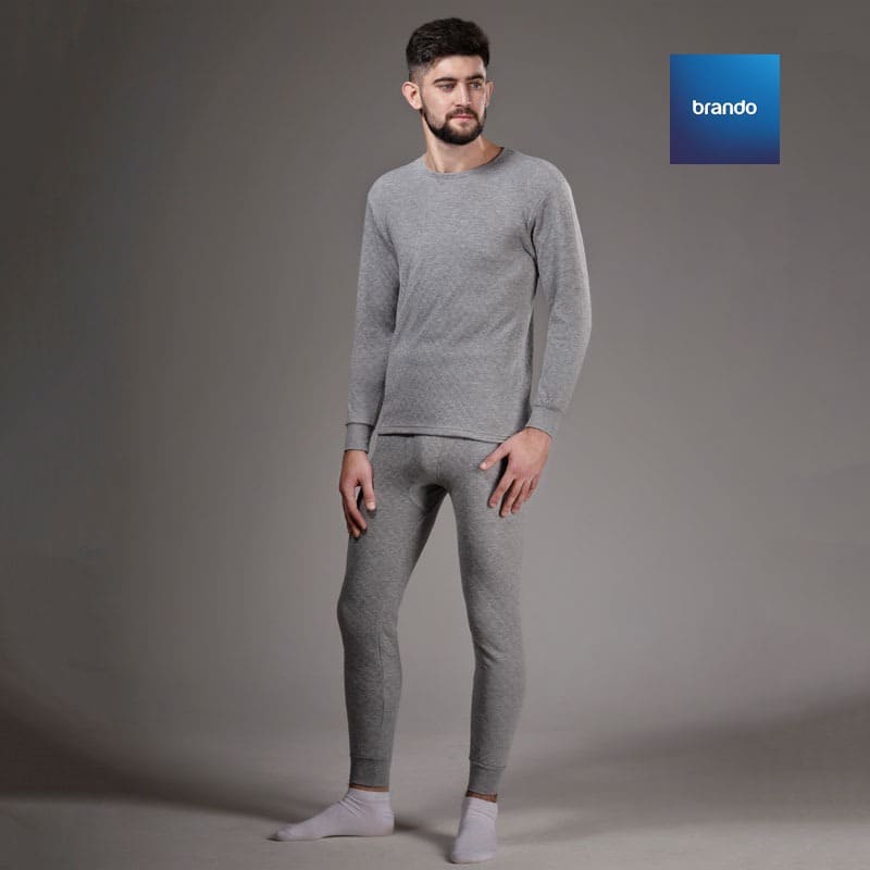 Daniel Men's Thermal Cotton 100% Underwear Sets Long Johns Soft Warm Long Underwear ( BLACK ) - Brando -  Basic Clothing for Men
