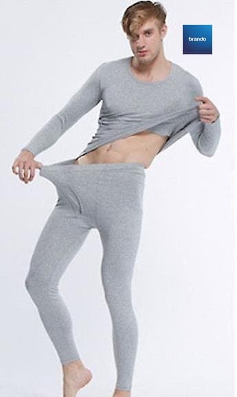 Daniel Men's Thermal Cotton 100% Underwear Sets Long Johns Soft Warm Long Underwear ( BLACK ) - Brando -  Basic Clothing for Men