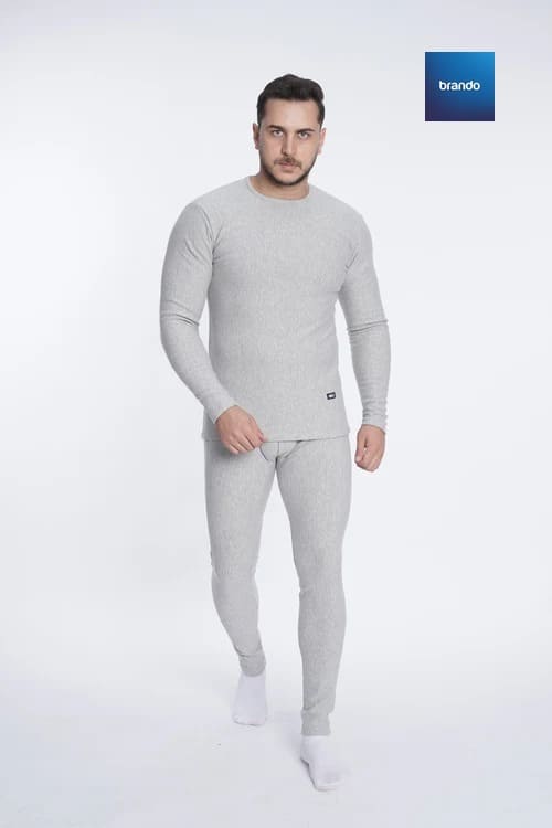 Daniel Men's Thermal Cotton 100% Underwear Sets Long Johns Soft Warm Long Underwear ( BLACK ) - Brando -  Basic Clothing for Men