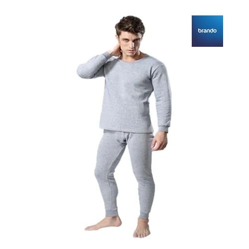 Daniel Men's Thermal Cotton 100% Underwear Sets Long Johns Soft Warm Long Underwear ( BLACK ) - Brando -  Basic Clothing for Men