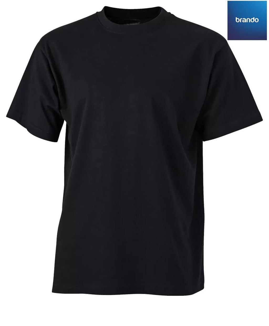 5 Pack - 100% Cotton Regular Underwear T-Shirts-  - black - Brando -  Basic Clothing for Men