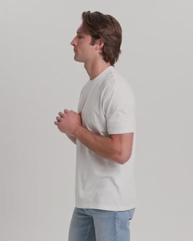 مجموعة عدد 5 - تيشرت قطن 100% عالي الجودة  -(باللون الأبيض)  RB Cotton  100%