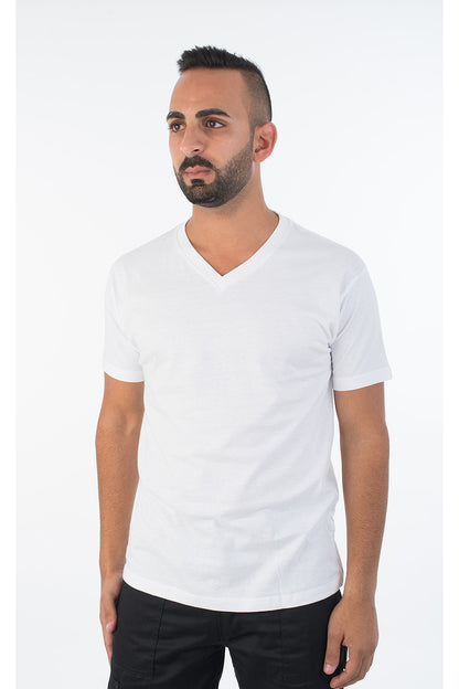 Premium V-Neck Cotton T-Shirt | 4 Pack